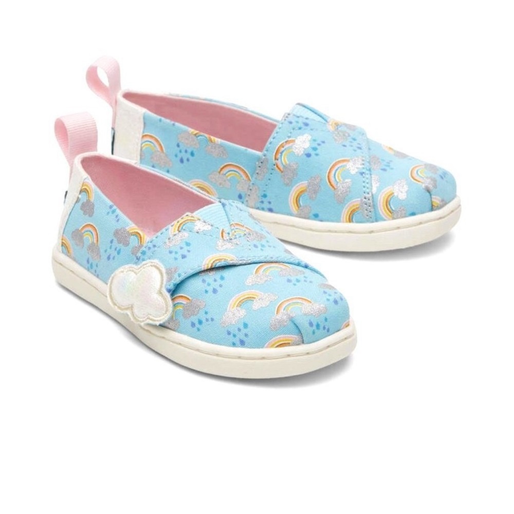 Toms rainbow baby sneakers size 5